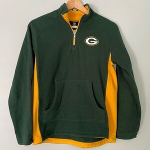 Green Bay Packers Kids 10-12 Fleece Half Zip